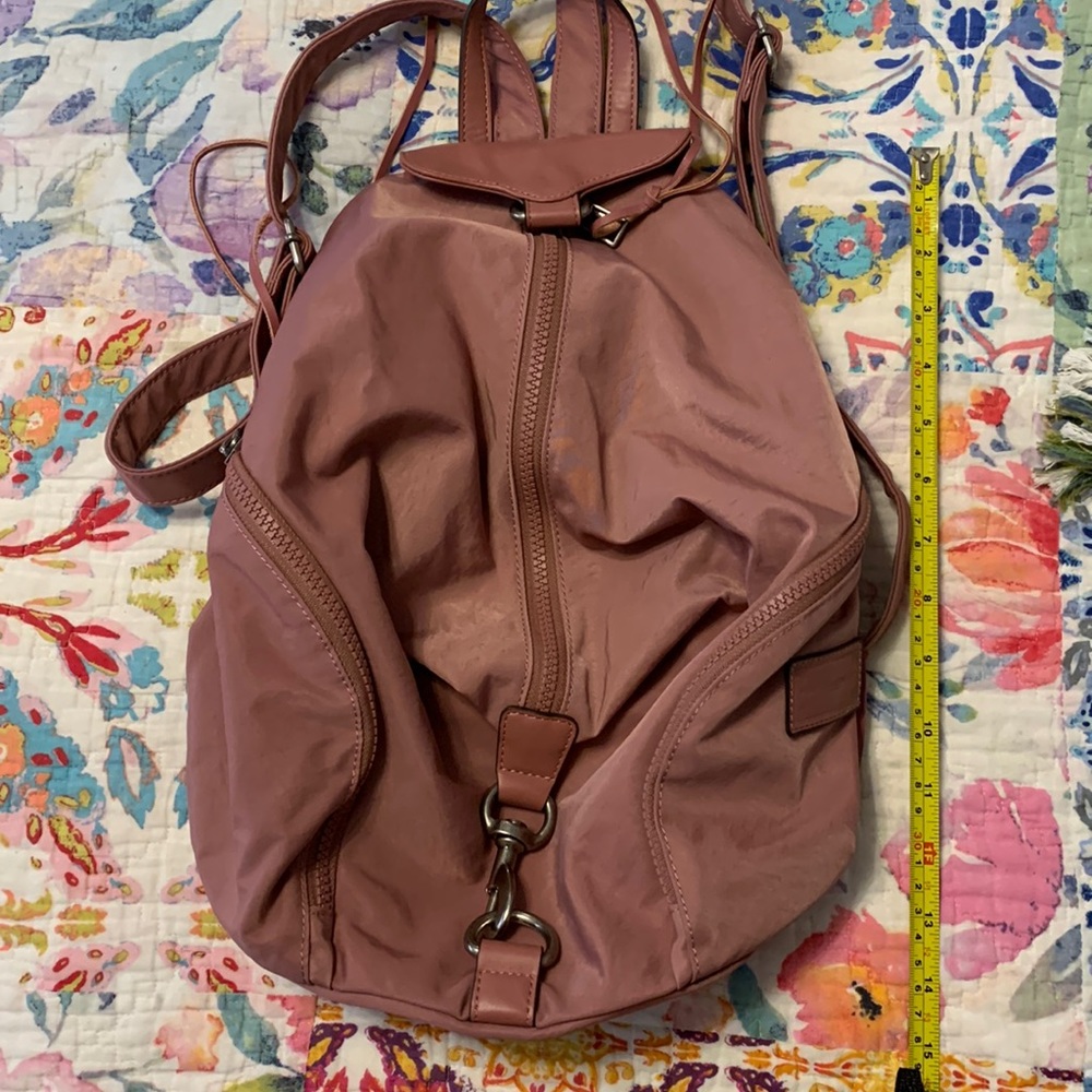 Pink Rebecca Minkoff book bag. Size shown in picture. Dust bag.